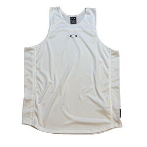 90s Y2K Oakley Software Mens White Athletic Tank Jersey Size XL